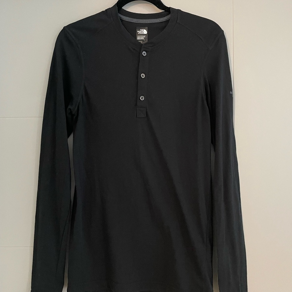 The North Face Black Long Sleeve Henley